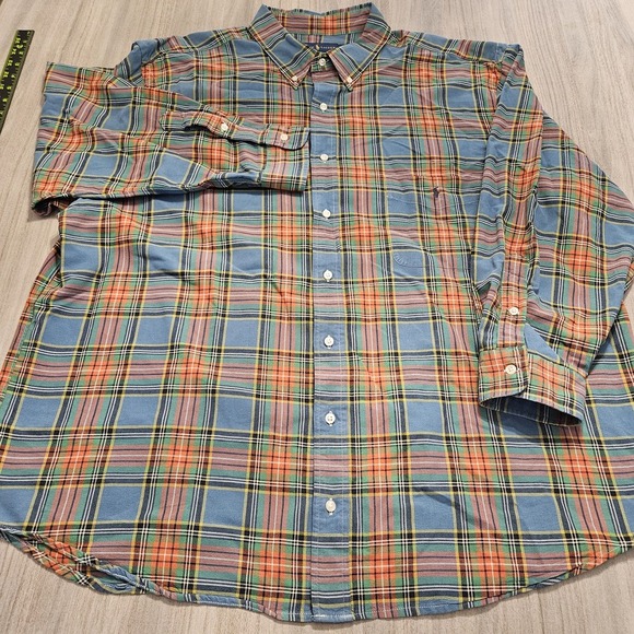 Polo Ralph Lauren Men's Plaid Long Sleeve Button Down Shirt Size 3XL Pony XXXL - Picture 2 of 9